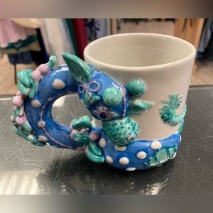 WHIMSICAL DRAGON FTD CERAMIC MUG 1995 MADE IN PHILIPPINES